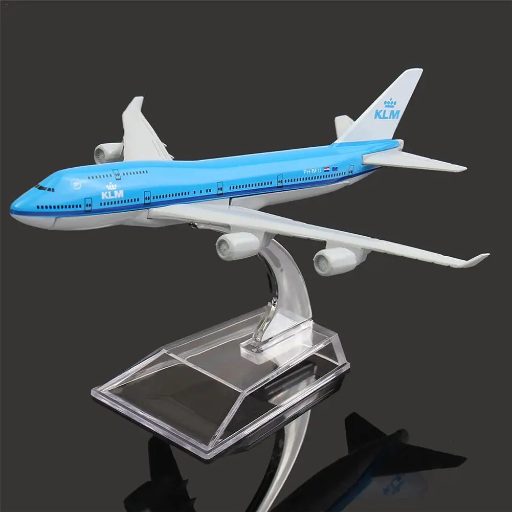 B747 KLM Коллекционная модель 16 см металлическая модель самолета Модель самолета строительные наборы игрушки для детей
