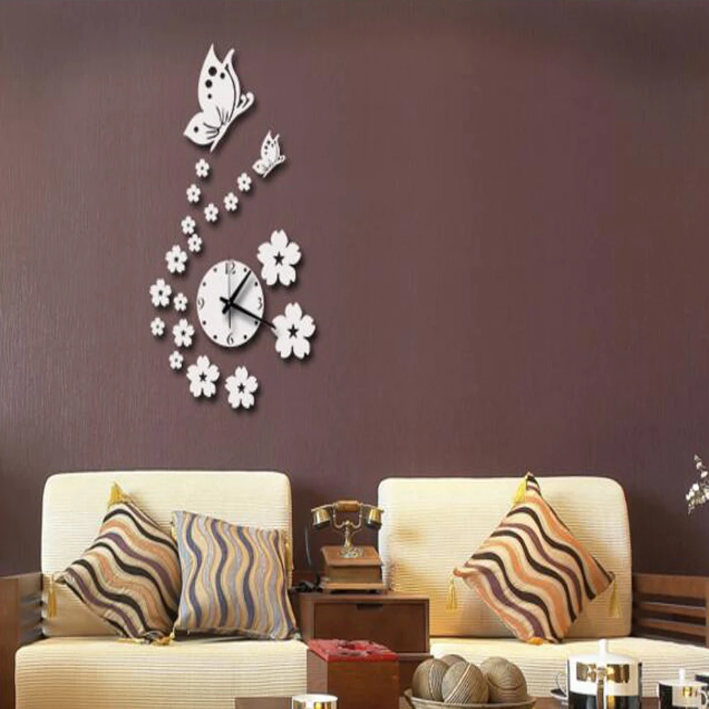 2019 новые настоящие настенные часы Современный дизайн Акриловые зеркальные diy