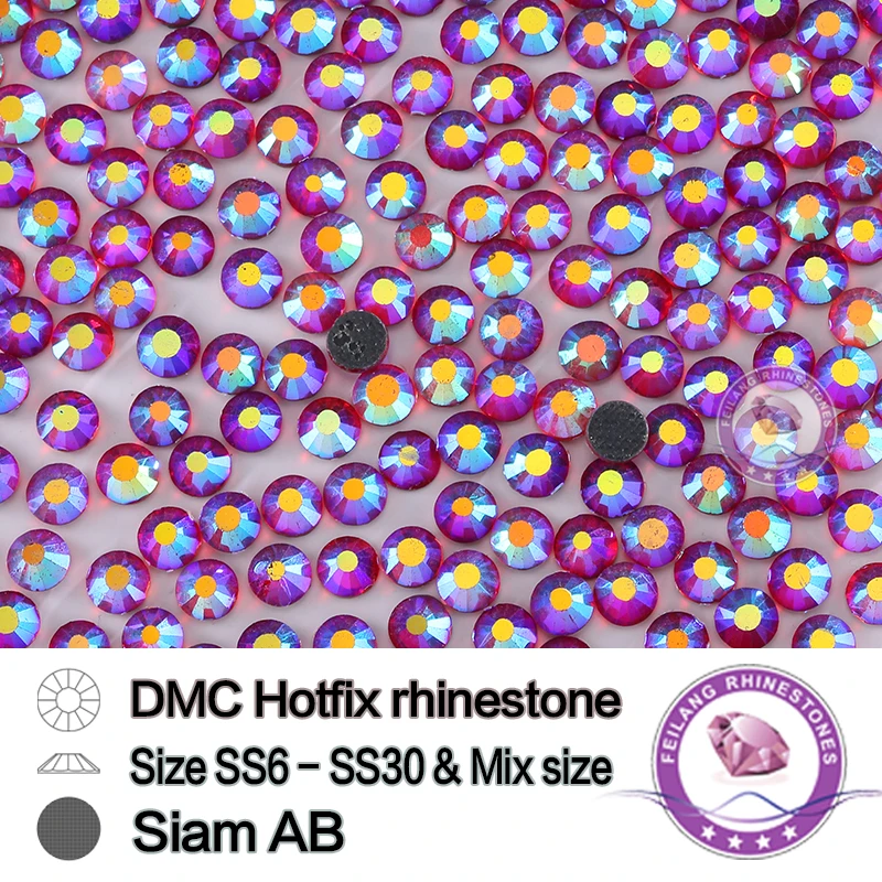 DMC Siam AB Красные кристаллы камни исправление Стразы 10 Гросс/сумка DIY аксессуары для одежды платья свадебные украшения