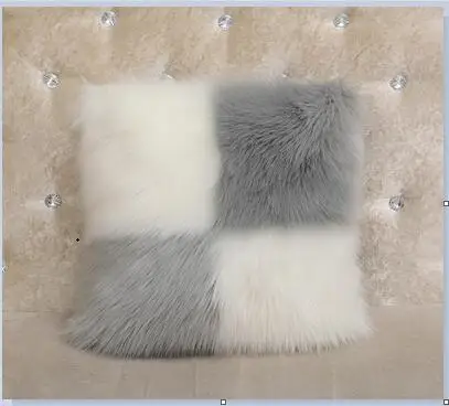 multi color 3 40*40 см 8 цветов Шерсть коврики подушки плюшевые подушки шерстяные подушки для дивана Подушка автомобилей Home Decor меха подушка для стула - Цвет: multi color 3