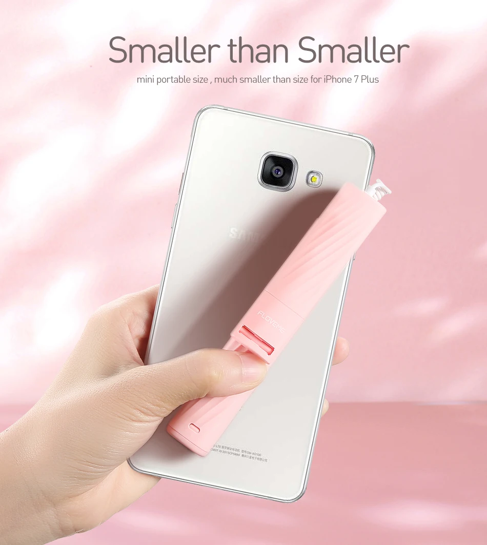 FLOVEME 3,5 мм селфи-Палка для iPhone 6 6s Xiaomi huawei samsung Мини Складная Проводная селфи ручка для палочек монопод для селфи