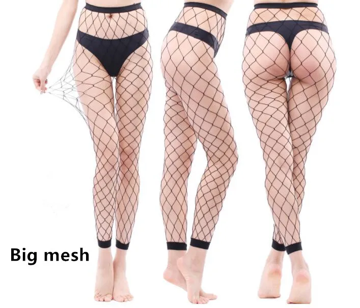 Big mesh Shenglenmei женские черные колготки в сеточку сексуальные большие размеры чулки в сетку выше размера сетчатые колготки бедра высокие женские эротические сетчатые колготки - Цвет: Big mesh