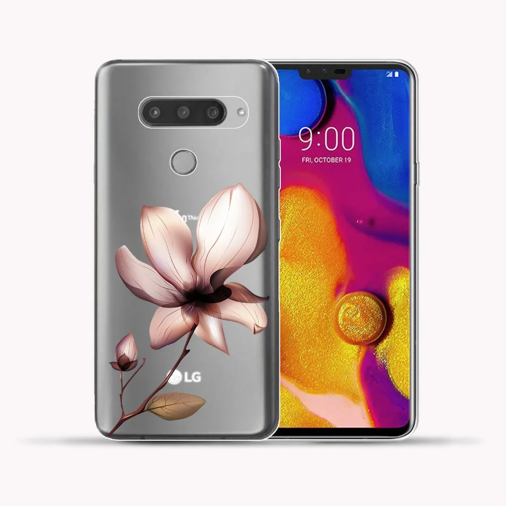 Hyr чехол цветок силиконовый для LG V40 ThinQ сексуальный кружевной Цветочный Мягкий