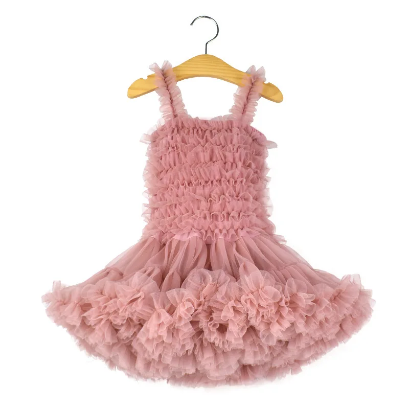 

Girls Dress 2020 Summer Children Tutu Dress Birthday Baby Cute Dress Flower Kid Princess Dress Gauze Toddler Layered Dress,#3064