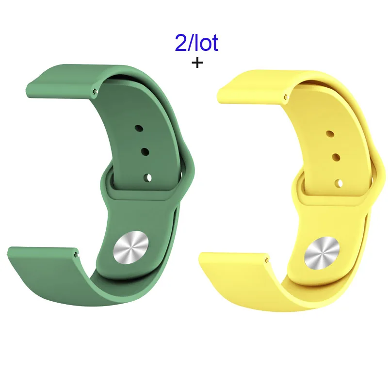 ArmyGreen-Yellow Для Xiaomi Amazfit GTS браслет Amazfit Bip ремешок для часов Amazfit GTR 42 мм силиконовый ремешок для часов - Цвет: ArmyGreen-Yellow