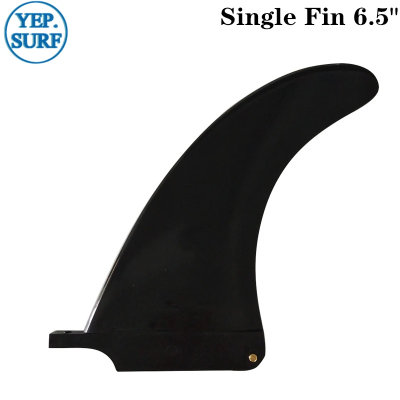 

SUP Single Fin Black Plastic Surf Fins 6.5 inch Longboard Fins stand up paddle
