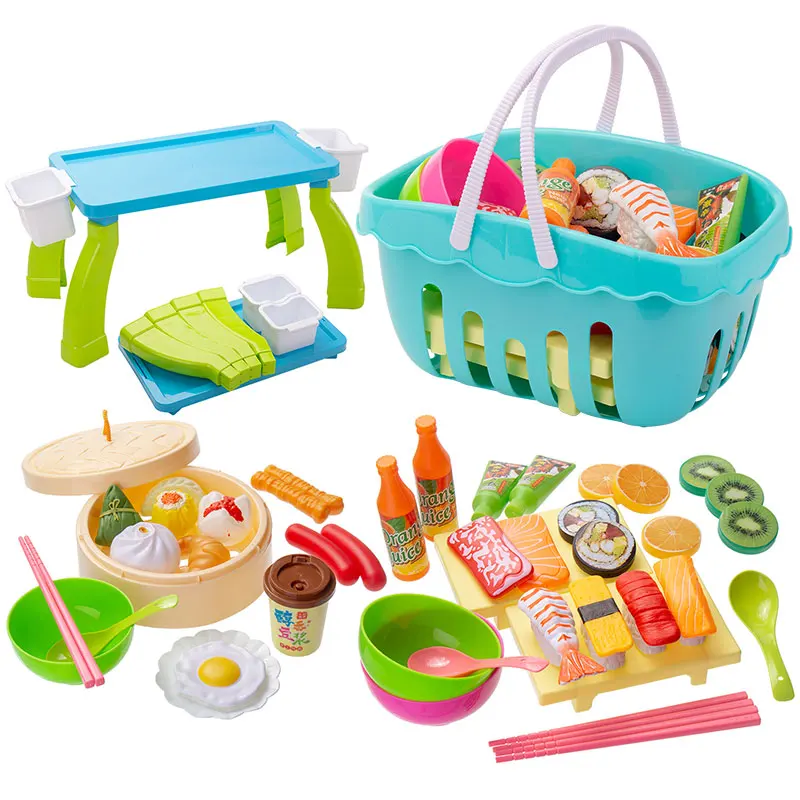 roll playing game miniature pretend play kitchen set simulation Japanese food sushi toy plastic cuisine funny party kid | Игрушки и