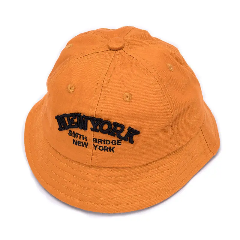 New York Orange Bnaturalwell, летняя Панама для маленьких девочек и мальчиков, детская шляпа от солнца, Детская Хлопковая пляжная кепка, шляпа от солнца для маленьких девочек, H008S - Цвет: New York Orange