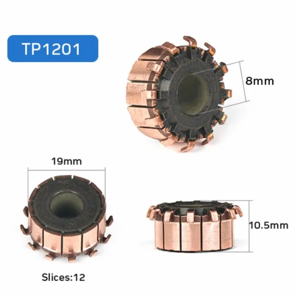 8x19x10.5mm TUNGFULL 15x6,35x10 мм 2 шт. медный стержень генератора коллектора двигателя микро-просверленные тонны коллектор для арматуры Реверсивный инструмент - Цвет: 8x19x10.5mm