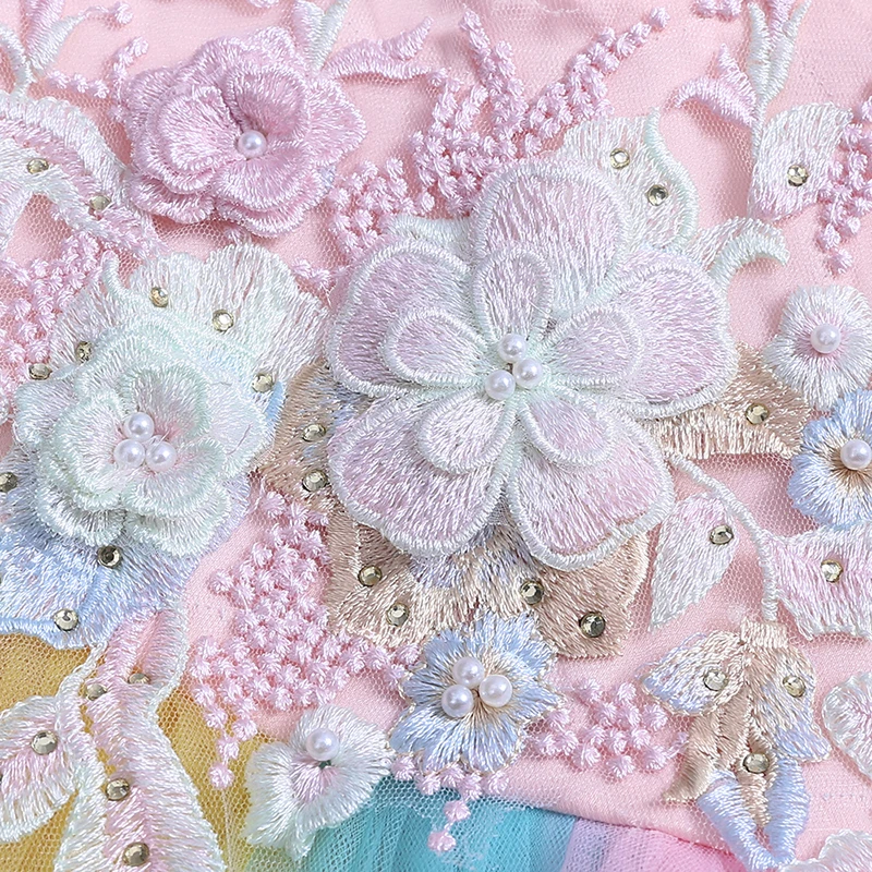 Нарядное платье для маленьких девочек Летние платья без рукавов с цветочным