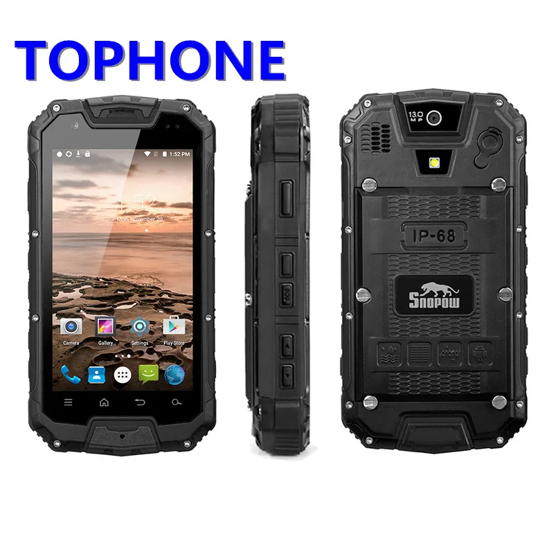 Snopow M5P IP68 Водонепроницаемый 4G LTE android 5 1 смартфон рация Оперативная память 2 ГБ