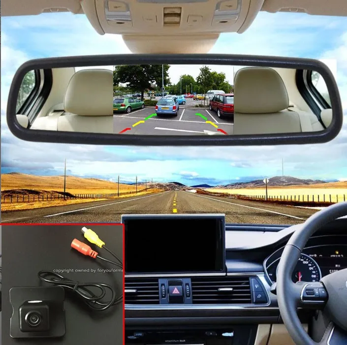 5 дюймов Зеркало монитор автомобиля заднего вида Камера Наборы для MB Mercedes Benz M ML