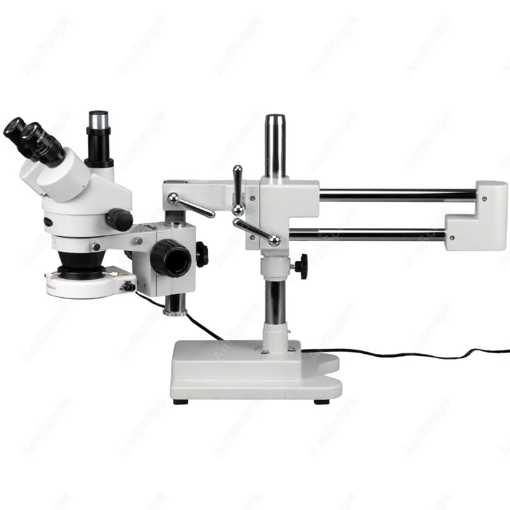 

Zoom Stereo Microscope--AmScope Supplies 3.5X-90X Industrial Inspection Trinocular Zoom Stereo Microscope w/ 80 LED Light