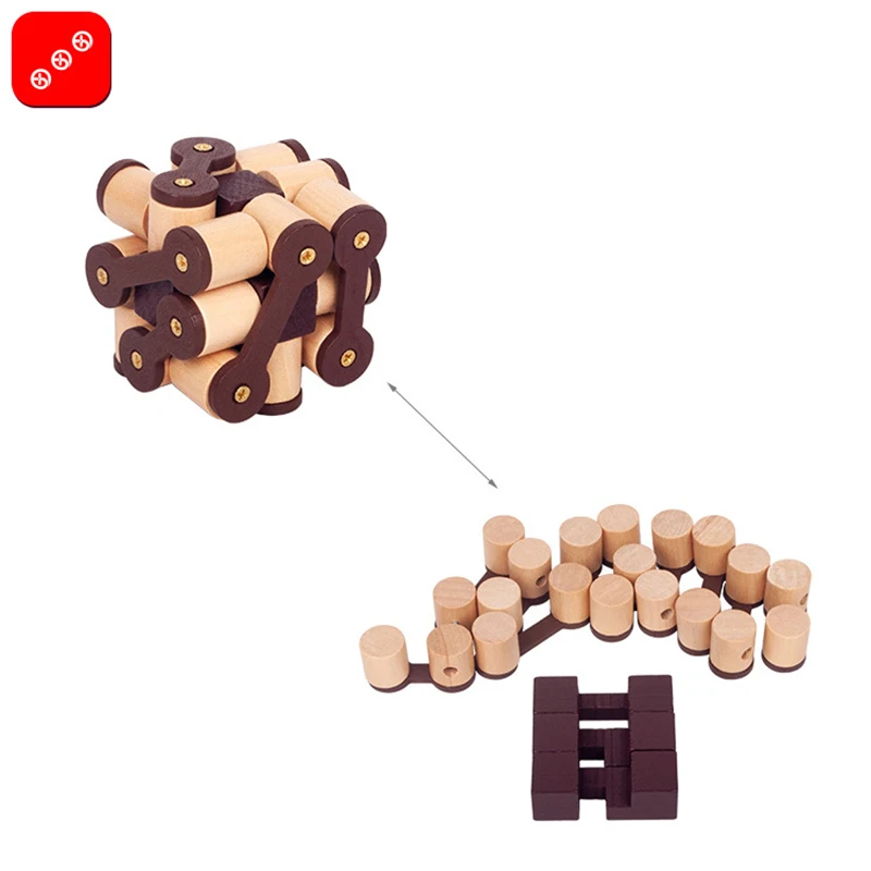 Деревянные головоломки, игры, игрушки для детей, цепочка дракона, обучающая головоломка, игрушка Монтессори, вызов IQ хобби, подарок для взрослых