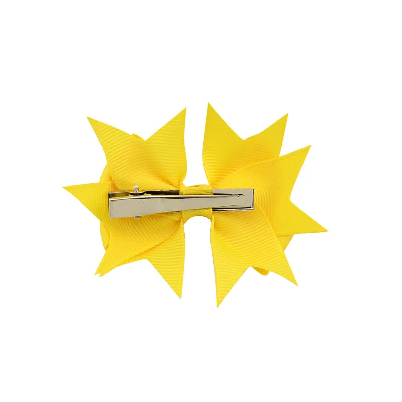 Шпилька-бант из ленты карамельного цвета для девочек 1 шт. 3 дюйма стильные