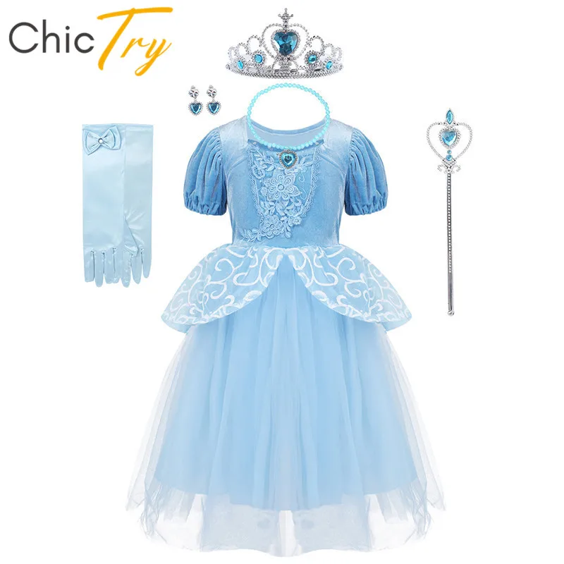 ChicTry/детское сказочное платье для костюмированной вечеринки девочек комплект с