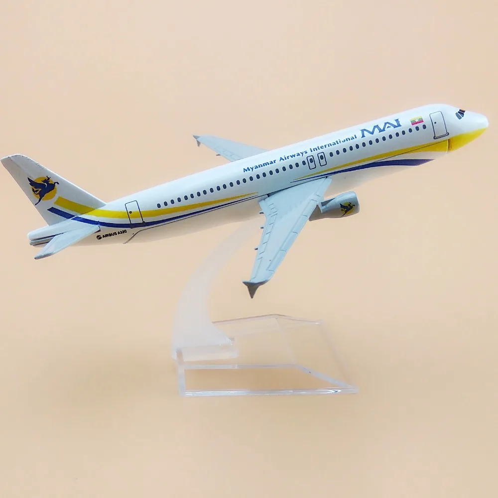 16 см Air Myanmar Airways Международный МАИ Airbus 320 A320 модель самолета Воздушный самолет