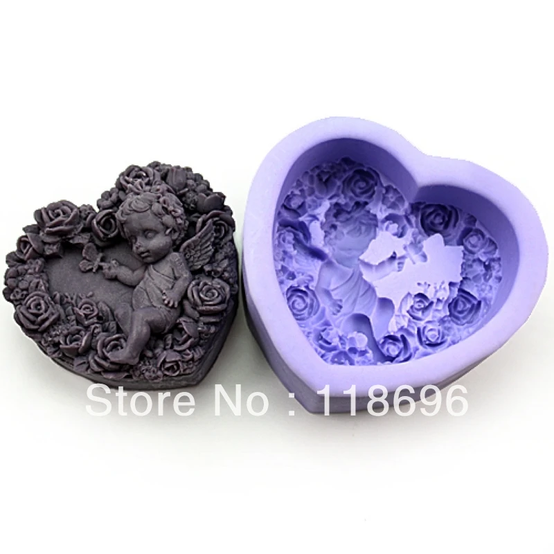 

Бесплатная доставка Ангел детское Силиконовое Мыло Форма для украшения торта Форма для торта ручное мыло инструменты для мастики №: SO-011