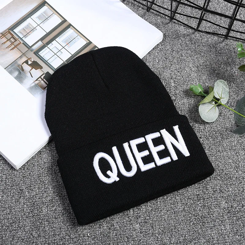 Gueen black Новое поступление бренд King Queen Snapback Кепки Для мужчин Для женщин шапочка Спорт Хип-хоп шляпа пара Вышивка шляпа на открытом воздухе Вязание hat - Цвет: Gueen black