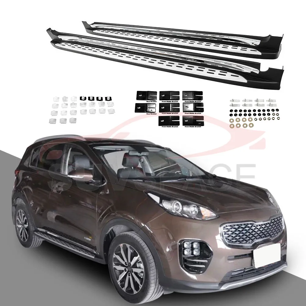 Подходит для KIA Sportage 2016 2017 2018 новый стиль алюминиевая боковая ступенчатая Беговая