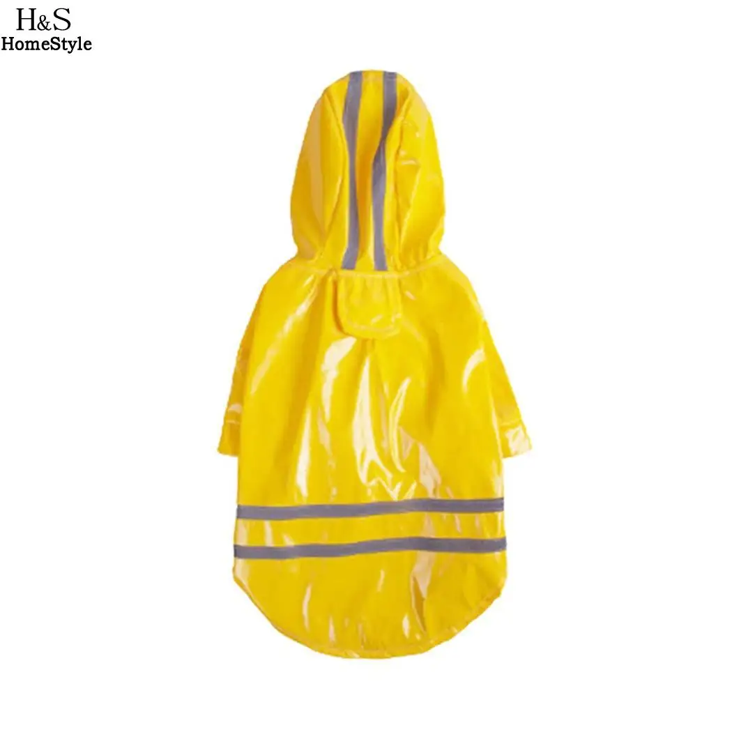 PU Button Summer Stripe Pink etc Patchwork Autumn Casual Raincoat Yellow Dog Spring Blue Pet Rain Cat Waterproof |