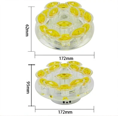 5 Вт круглый светодиодный потолочный светильник с кристаллами потолочное
