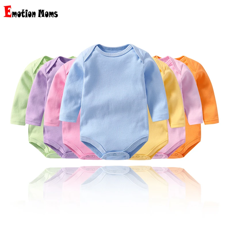 

Emotion Moms Cotton Baby Rompers Spring Newborn Grils Boys Clothes For 0-2Y Long Sleeve Jumpsuit Kids Outfits 2pcs Per Lot