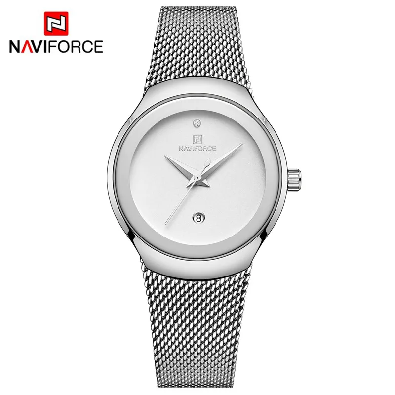 NA500404 without box NAVIFORCE 5004 женские часы Лидирующий бренд Роскошные браслет из нержавеющей стали женские часы Relogio Feminino Модные женские наручные часы - Цвет: NA500404 without box