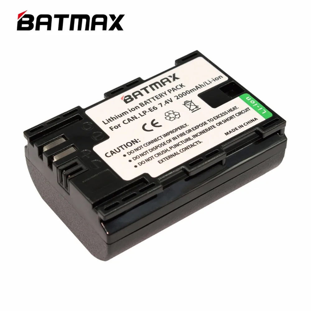 3 упаковки 7 4 В 2000 мАч аккумуляторы для цифровой камеры LPE6 LP E6 akku Canon 5D Mark II III 7D 60D EOS