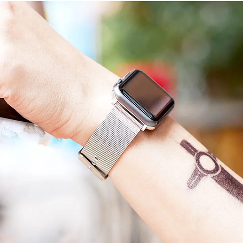 Ремешок Миланская петля для Apple Watch 3 42 мм металлический браслет из нержавеющей
