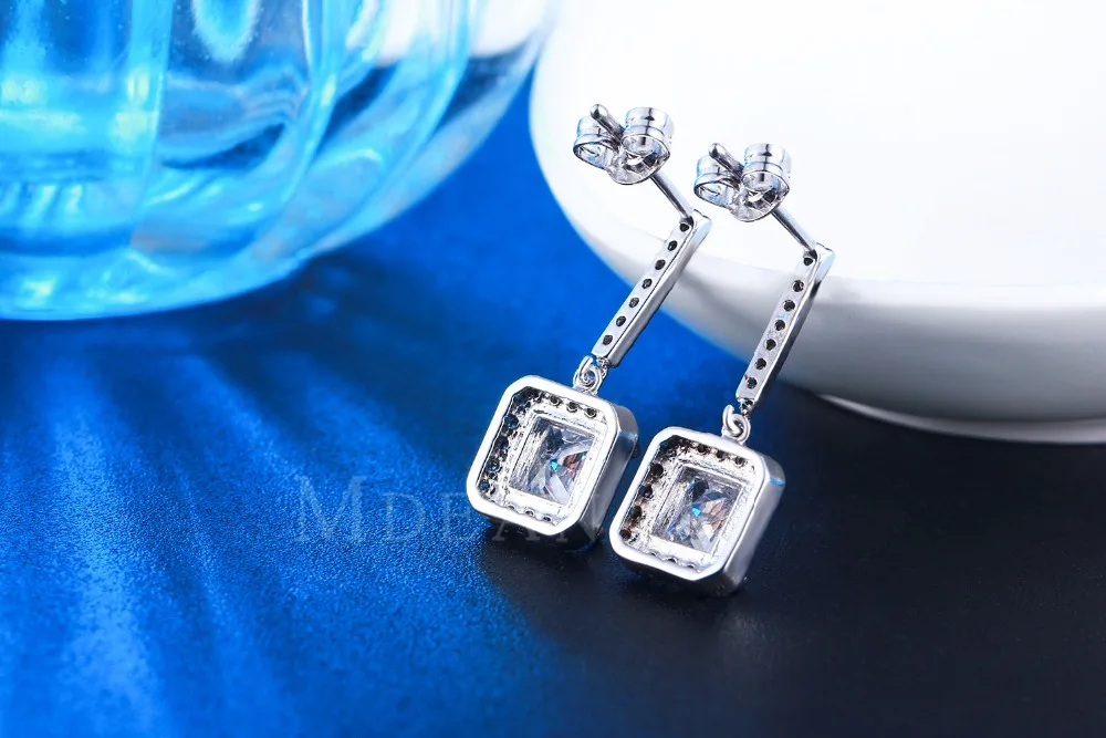 Новые серьги европейские темно-синие кристаллы от Swarovski серьги с шармом для женщин подарок ювелирные изделия