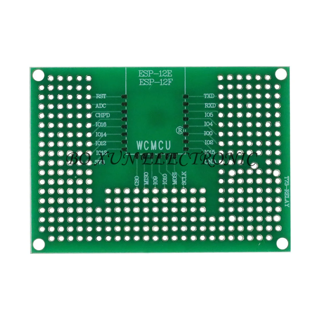 5x7 см двухсторонний прототип печатной платы Макет Protoshield для Arduino реле ESP8266 wifi ESP-12F