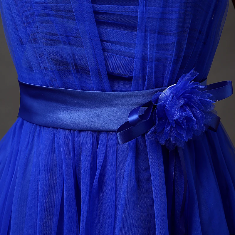 Милые летние синие платья подружки невесты вечерние для сестер выпускные 11