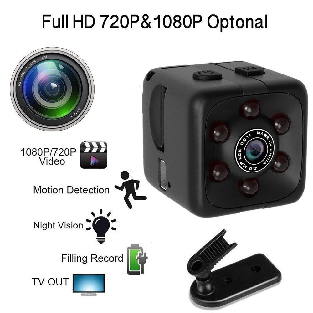 

Mini Micro HD Camera Dice Video USB DVR Recording SQ11 Sports Cam LOT Red