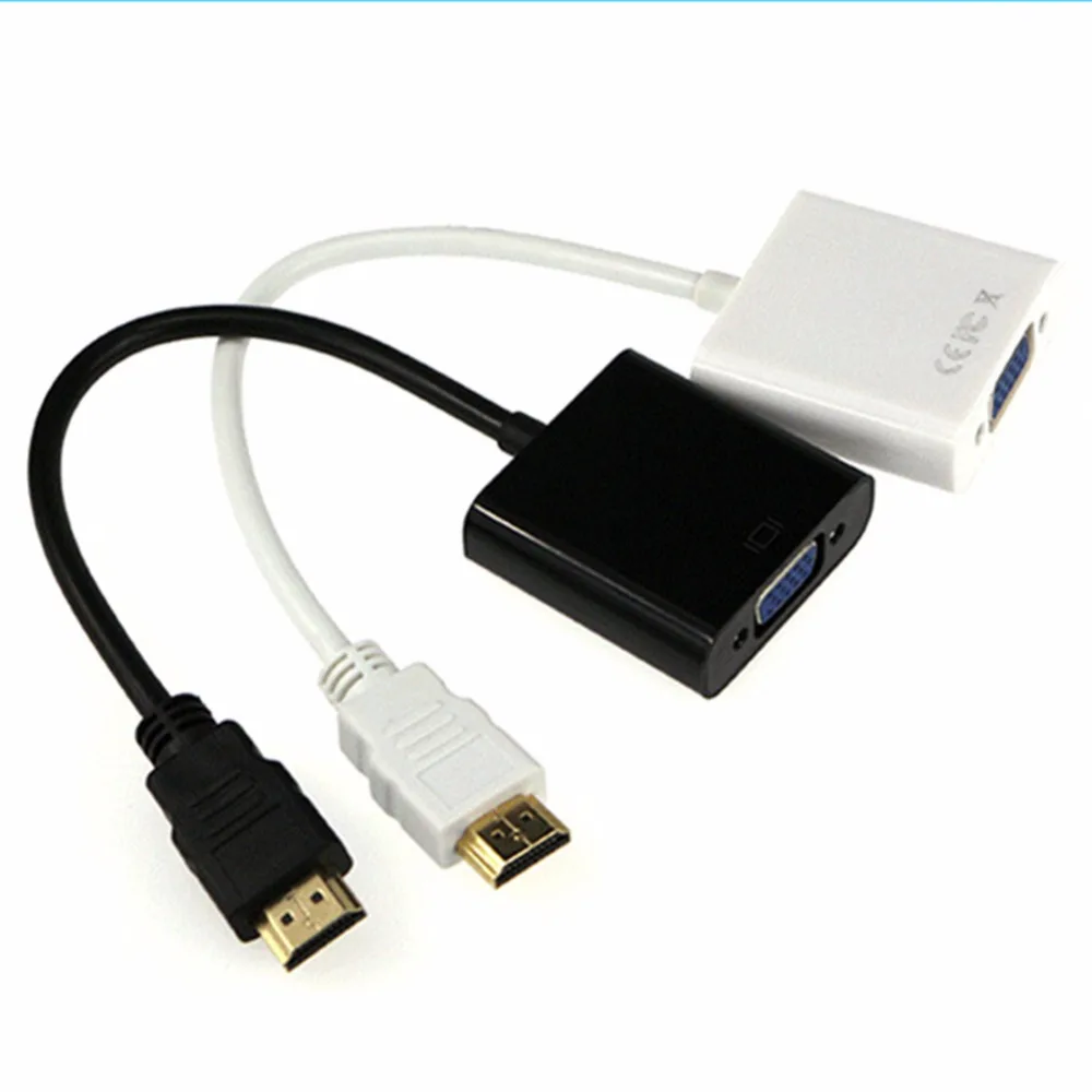 Адаптер HDMI в VGA позолоченный конвертер Папа-VGA для ПК ноутбуков проекторов HDTV и