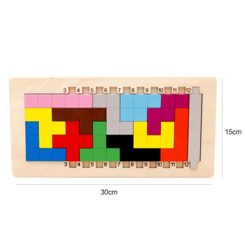 Colorful Wooden Tangram Game Brain Teaser Puzzle Toys Baby Preschool Magination Early Educational Kids Toy Children Gift images - 6