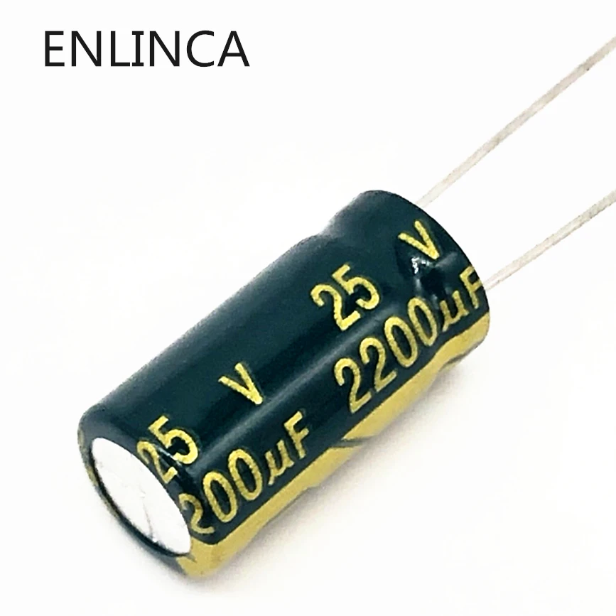 20 шт./лот H203 25V 2200 мкФ низкий ESR/сопротивление высокочастотный алюминиевый электролитический конденсатор 25v2200uf размер 10*20 2200UF25V 20
