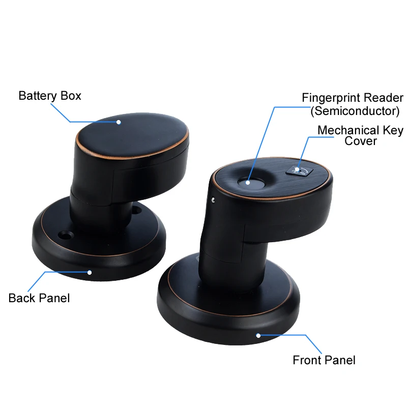 RAYKUBE ручка Электронная блокировка отпечатков пальцев Smart ригель без ключа