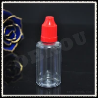 wholesale 1200pcs 30ml pet plastic eye dropper bottle with red white blue child proof cap
