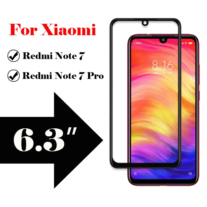 Защитное стекло для xiaomi redmi note 7 pro закаленное защитное note7 ksiomi xiomi экрана note7pro 7pro