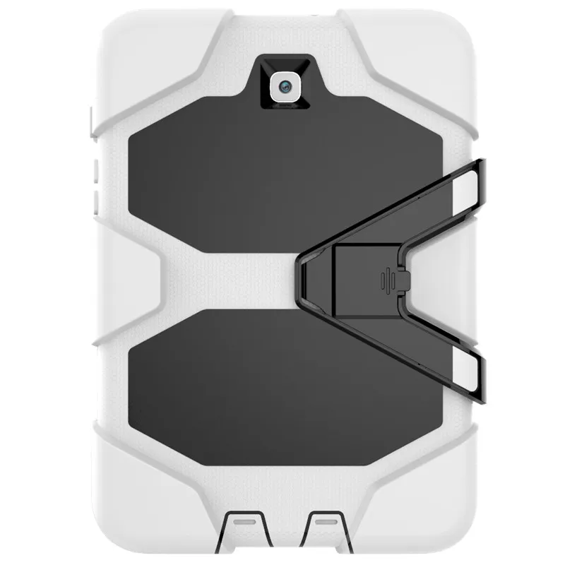White Сверхпрочный чехол Amor для samsung Galaxy Tab S2 8,0 ''SM-T710 T715 T713 T710 T715 чехол для планшета Мягкий силикон+ PC задняя крышка - Цвет: White