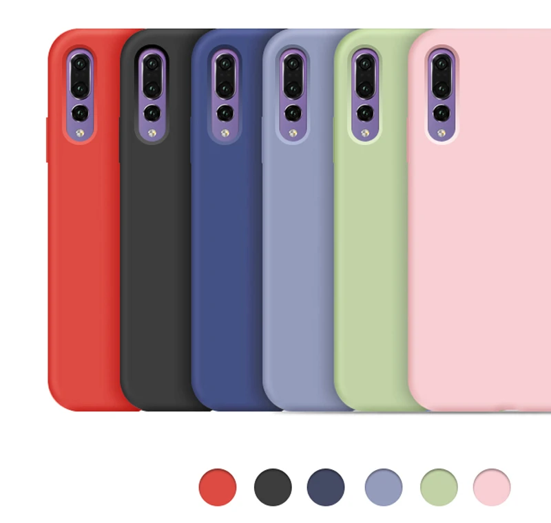 Роскошный жидкий силиконовый защитный чехол для Huawei P30 Pro P20 Lite P10 Plus Nova 4E 3E Мягкий