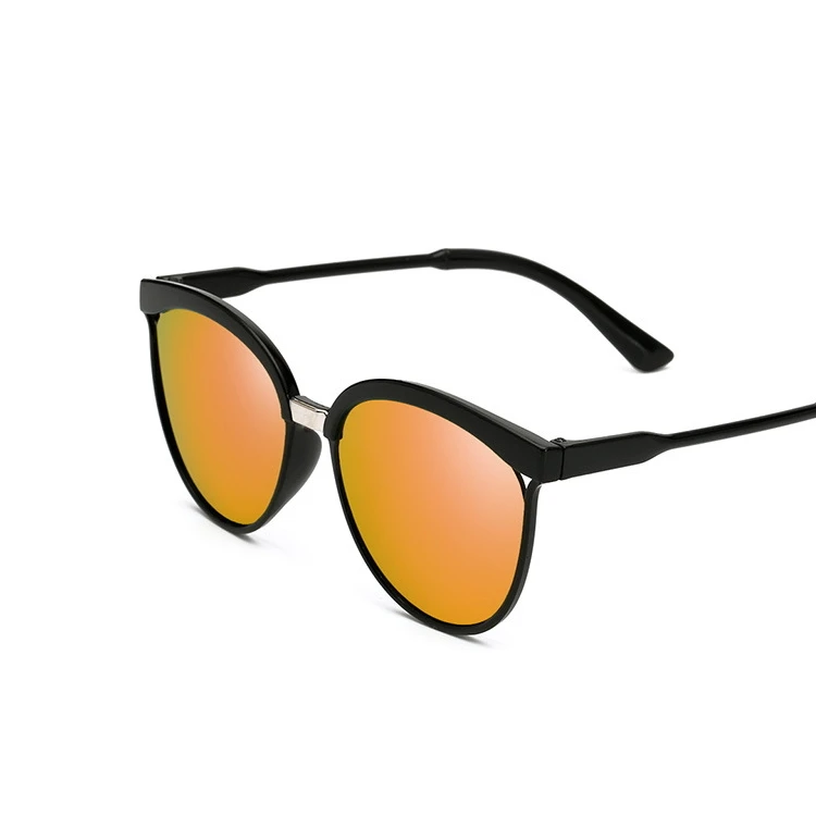 Red Lens Модные женские солнцезащитные очки кошачий глаз, негабаритные, стимпанк, Винтажные Солнцезащитные очки для женщин, Ретро стиль, брендовые, дизайнерские, цветные линзы - Цвет линз: Red Lens