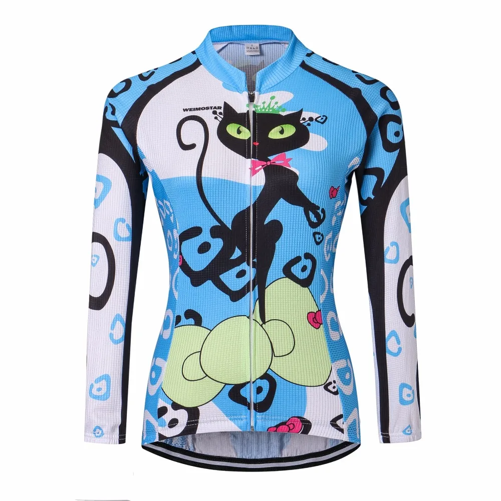 Футболка женская велосипедная с длинным рукавом розовая/синяя|cycling shirt|women cycling