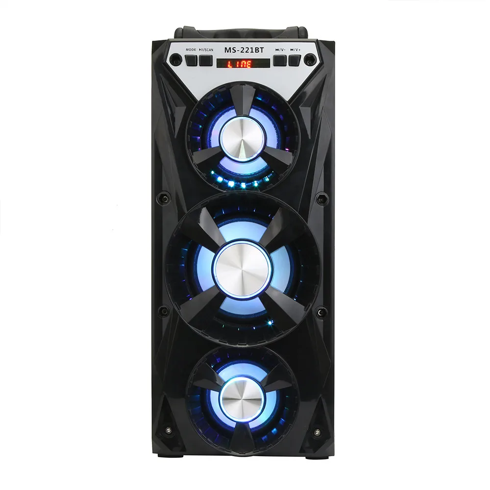 Новая мода Мультимедиа Bluetooth беспроводной портативный динамик Super Bass с USB/TF/AUX/FM