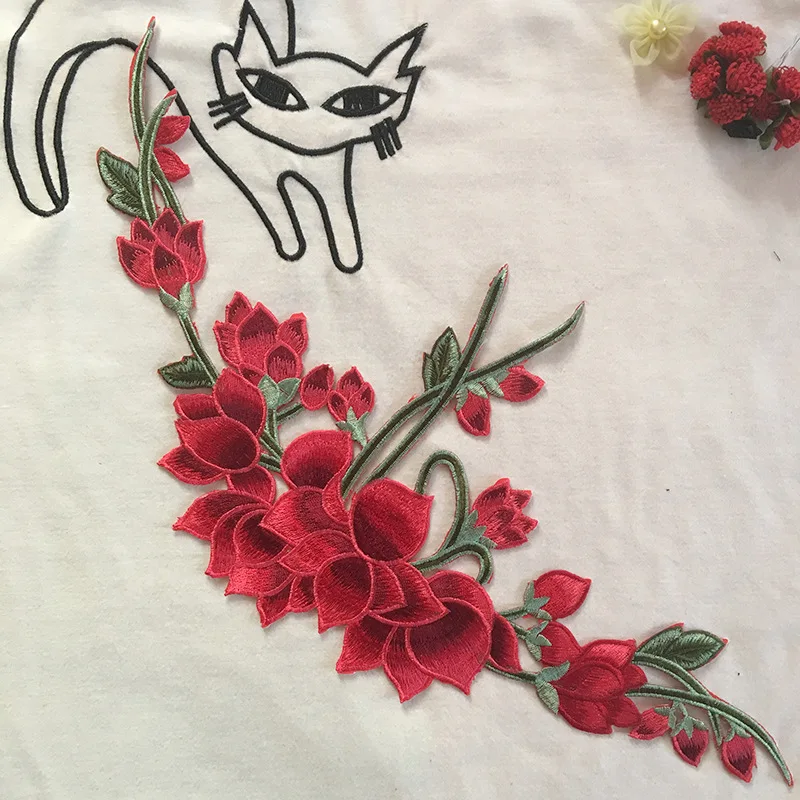 3 шт. винтажная вышитая Цветочная нашивка для официального платья аксессуары