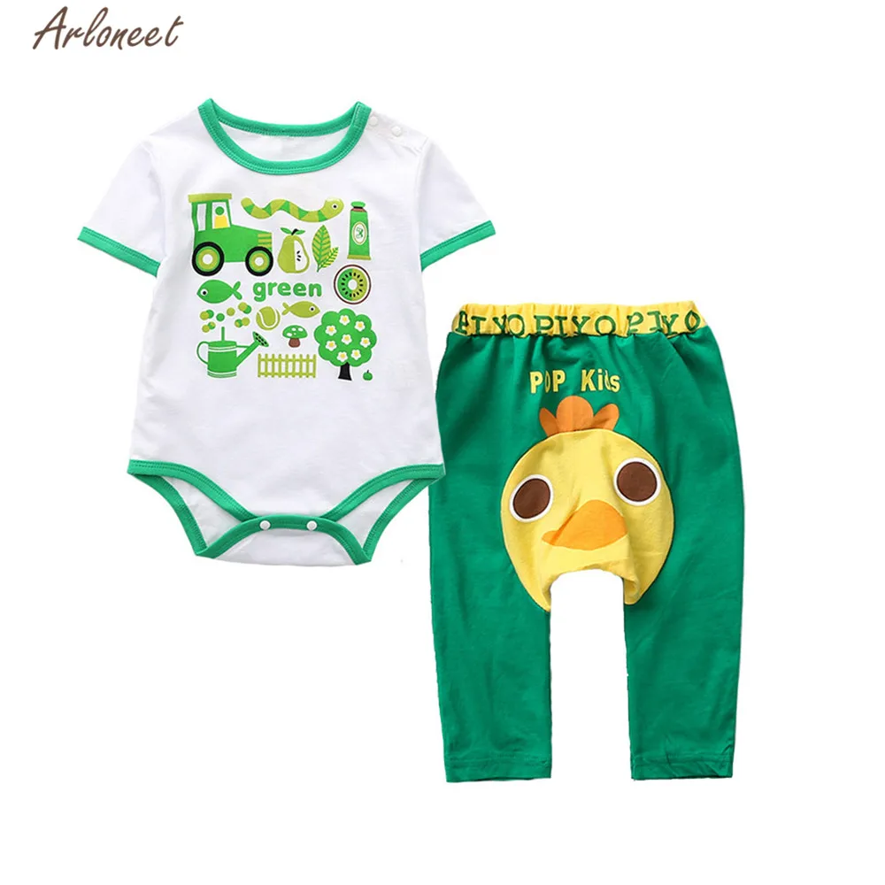 ARLONEET/одежда Летний комбинезон с рисунком для маленьких мальчиков и девочек +