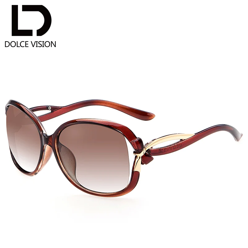 Женские Овальные поляризационные солнцезащитные очки с бантом и бабочкой