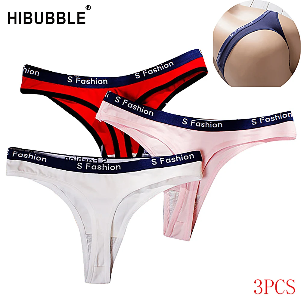 HIBUBBLE 3 шт./лот сексуальные стринги Хлопковые женские трусики T образное нижнее