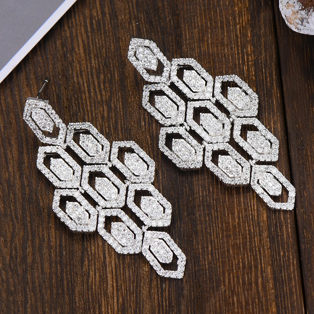 Missvikki Новые популярные серьги высшего качества Мода Полный Кристалл Блестящий